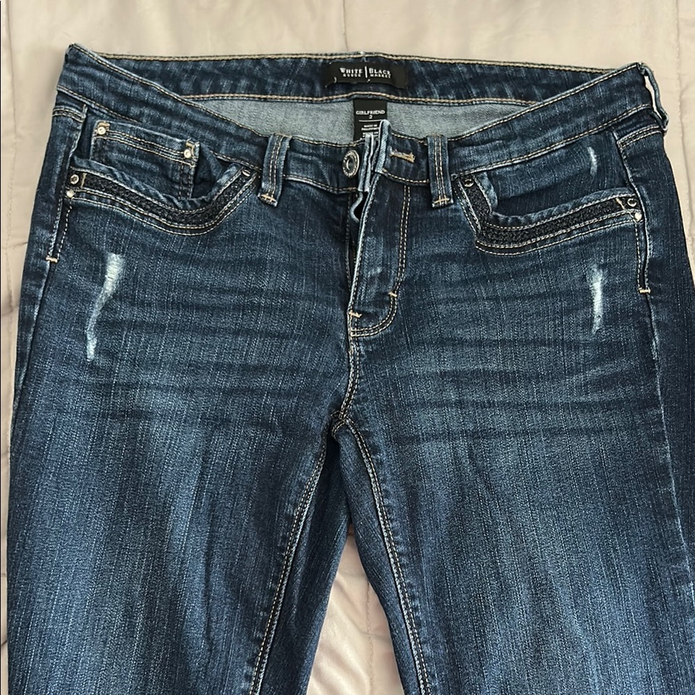 White House Black Market Girlfriend Jeans w/ detailed pockets